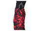 Pantalon de ski rouge et noir à motif abstrait