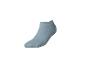 Chaussette de cheville bleu clair sur fond blanc.