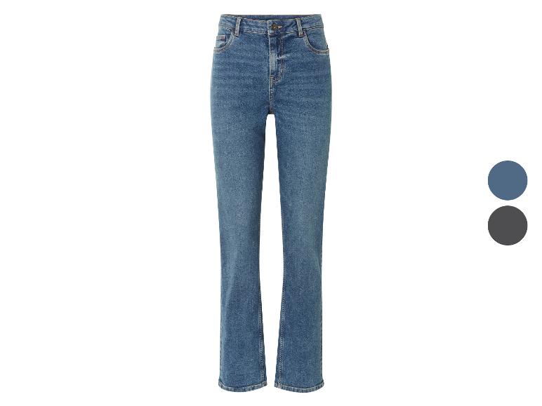 Jeans flare pour femme en bleu.