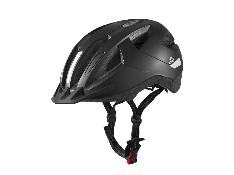 Een zwarte fietshelm van Crivit.