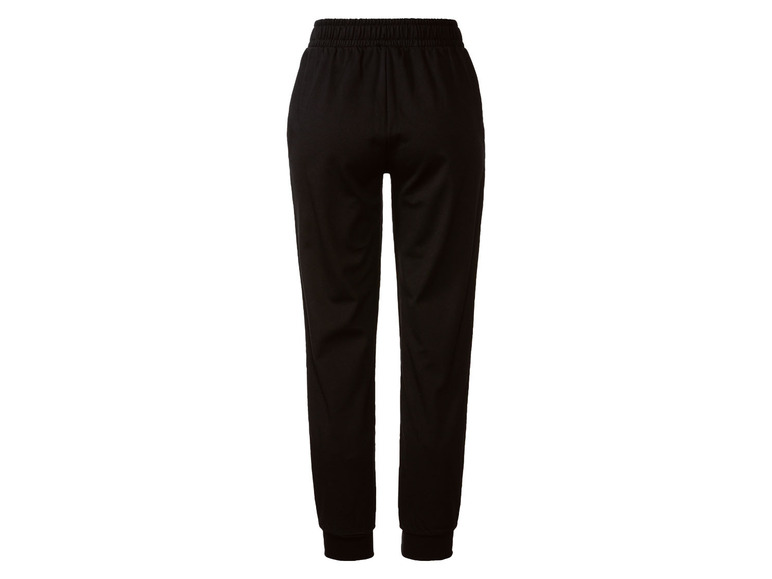 Pantalon de survêtement noir avec taille élastique.