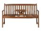 Banc en bois avec table pliante intégrée au centre
