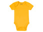 Un body bébé Lupilu jaune à manches courtes.