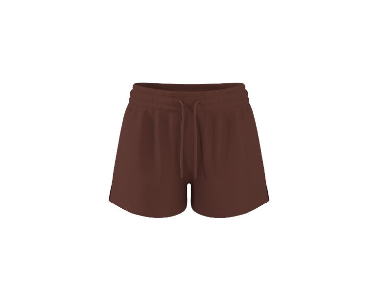 Short de sport marron pour femme avec cordon de serrage à la taille.