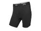 Short de cyclisme noir avec taille élastique et logo discret.