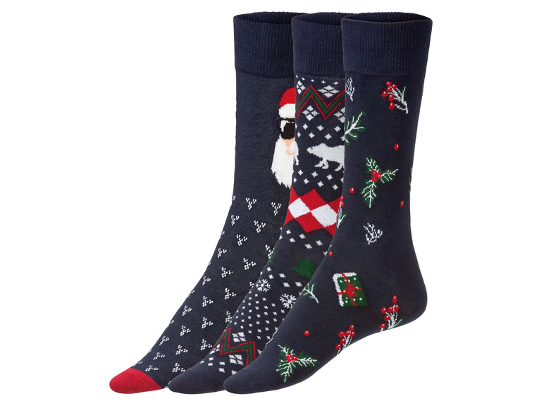 Aller en mode plein écran LIVERGY® Set de 3 paires de chaussettes de Noël en un mélange de coton - Photo 7