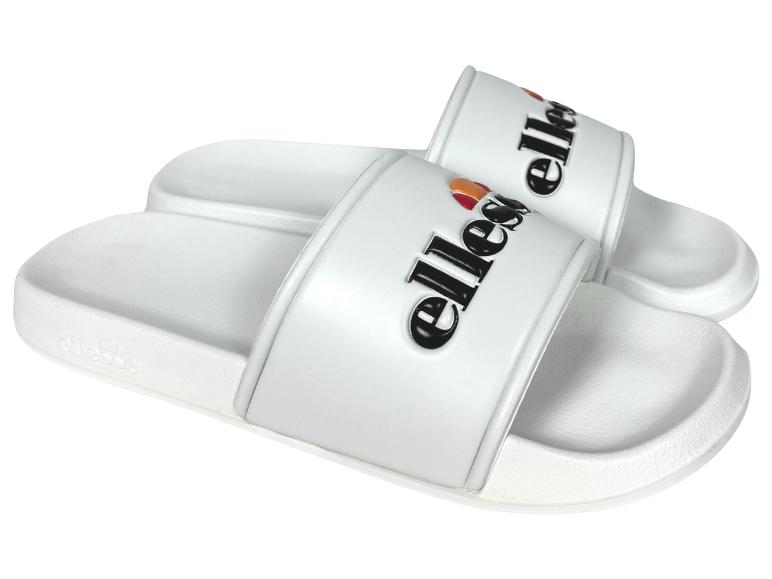 Witte ELLESSE herenslides met zwart logo
