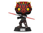 Une figurine de Darth Maul de Star Wars Pop! avec un sabre laser.