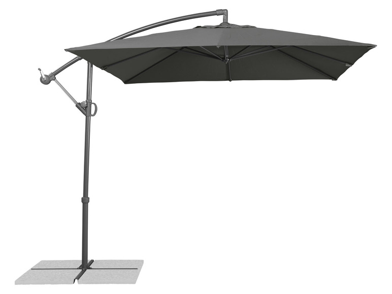 Ga naar volledige schermweergave: Zwevende parasol 2,5 x 2,5 m antraciet LIVARNO home - afbeelding 6