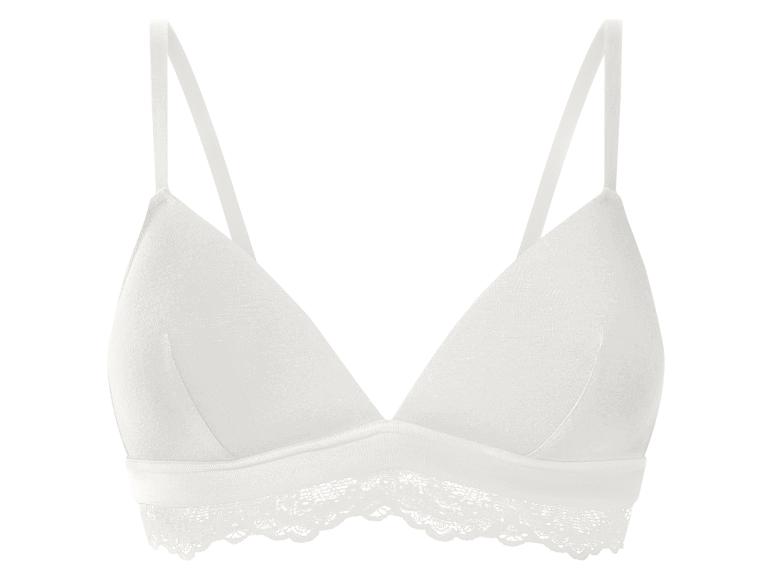 Witte triangelbeha met kanten details.