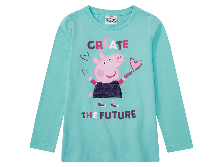 Aller en mode plein écran Shirt à manches longues pour fillettes avec motif imprimé et paillettes réversibles - Photo 8