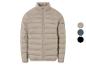 Beige gewatteerde jas met rits