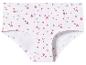 Culotte blanche à motifs cœurs rouges.