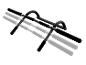 Pull-up bar met handvatten voor pull-ups en neutrale grip.
