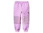 Pantalon matelassé violet avec empiècements renforcés et poignets côtelés.