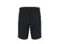 Zwarte sportshort met elastische tailleband, achteraanzicht.