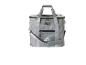 Sac isotherme gris avec poignées supérieures, bandoulière et poches zippées à l'avant