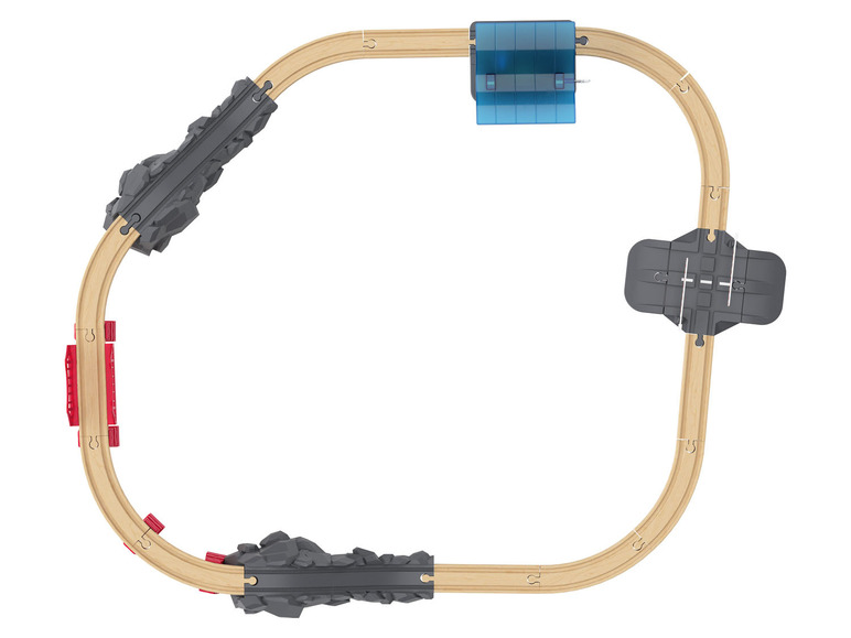 Ga naar volledige schermweergave: Playtive Houten spoorweg jungle of passagierstrein - afbeelding 15