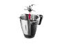Un blender avec une lame hachoir et un bol en acier inoxydable.