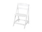 Une chaise en bois blanche pour enfants de la marque roba.