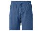 Short texturé bleu pour homme avec taille élastiquée et cordon de serrage.