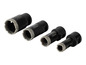Vier Parkside Performance diamantboorkoppen in de maten 18, 22, 27 en 35 mm.