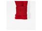 Manchette en tricot rouge d'une manche de pull.