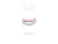 Épilateur rose, bol transparent et brosse de nettoyage.