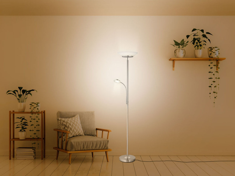 Ga naar volledige schermweergave: LIVARNO home Ledstaanlamp met leeslampje - afbeelding 3