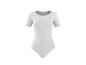 Wit damesbodysuit met korte mouwen