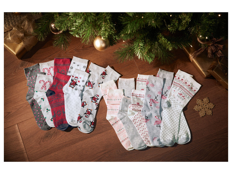 Aller en mode plein écran esmara® Set de 5 paires de chaussettes de Noël dans une boîte cadeau - Photo 11