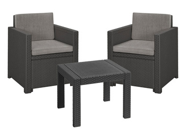 Keter Set de balcon, 3 pièces, anthracite