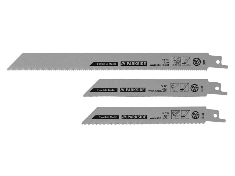 Aller en mode plein écran PARKSIDE® Lames de scie sabre, 3 pièces - Photo 5