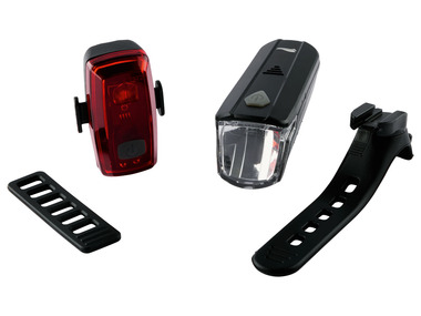 CRIVIT Set ledfietslichten, voor- en achterlicht