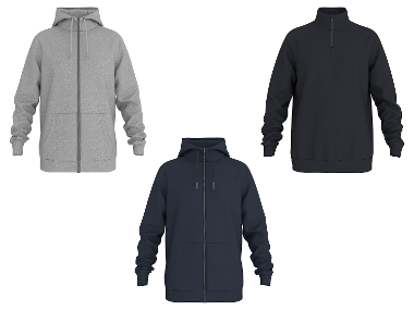ESMARA MEN Troyer ou veste sweat pour hommes