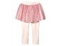 Jupe rose à imprimé arc-en-ciel sur legging rose clair