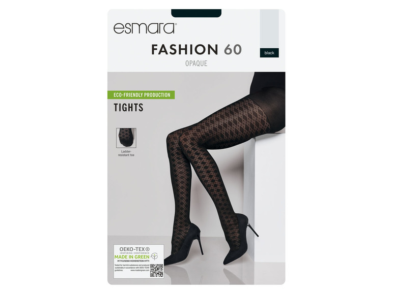 Ga naar volledige schermweergave: esmara® Zwarte panty met platte naden - afbeelding 2