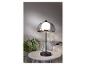 Lampe de table moderne avec abat-jour en verre fumé.