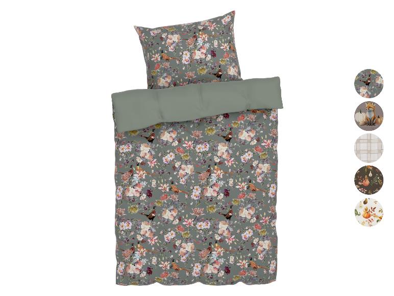 Parure de lit à motifs floraux et faisans.