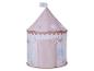 Roze en witte speeltent met oceaanthema, met zeedieren zoals octopussen en zeesterren.