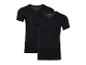 Deux t-shirts noirs à manches courtes et col en V de MEXX.