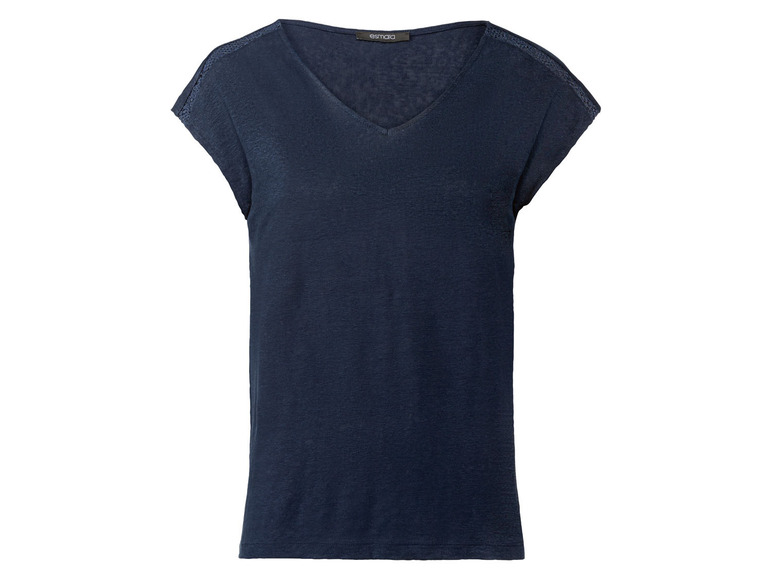 Ga naar volledige schermweergave: esmara® Nonchalant linnen T-shirt - afbeelding 2
