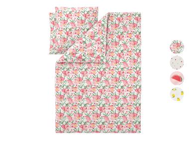 LIVARNO® Housse de couette réversible en satin de microfibre, 260 x 240 cm
