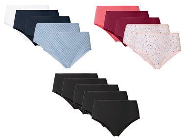 ESMARA® Set van 5 slips met hoge taille van een katoenmix