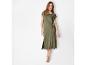 Midi jurk met knoopdetail, casual stijl.