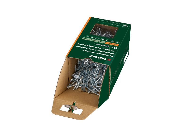 Doos spaanplaatschroeven met speciale bit, 600 stuks, 4,0 x 30 mm.