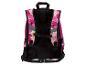 Schoolrugzak met roze en beige bloemenprint, verstelbare banden en gewatteerd rugpaneel.