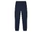 Een donkerblauwe joggingbroek.
