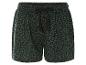 Groene shorts met luipaardprint.