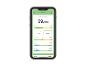 Un écran de smartphone affichant une application de suivi de poids avec un poids actuel de 59,4 kg et un objectif de 55,0 kg.